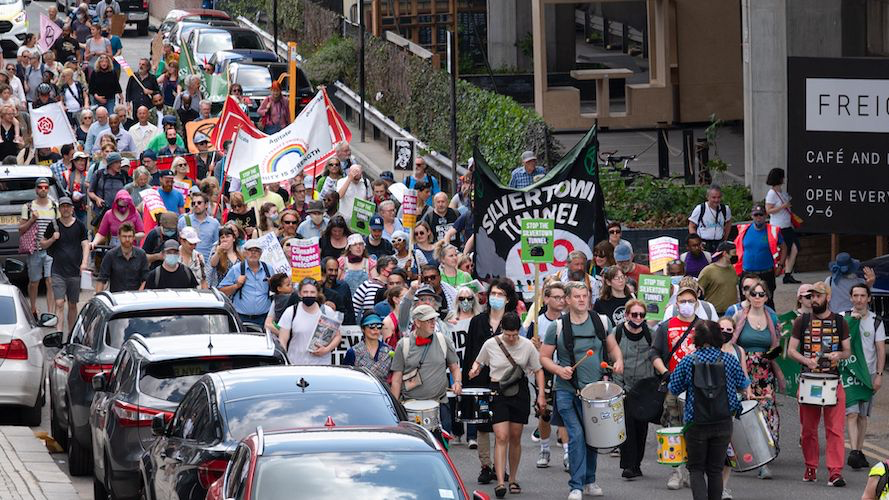 Greens on a march against the Silvertown Tunnel